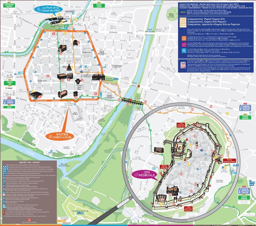 Mapa De Carcasona